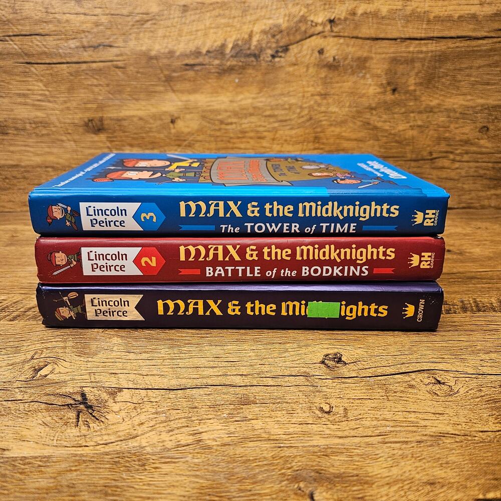 Max & the Midknights 3 Hardcover books 1, 2, 3.